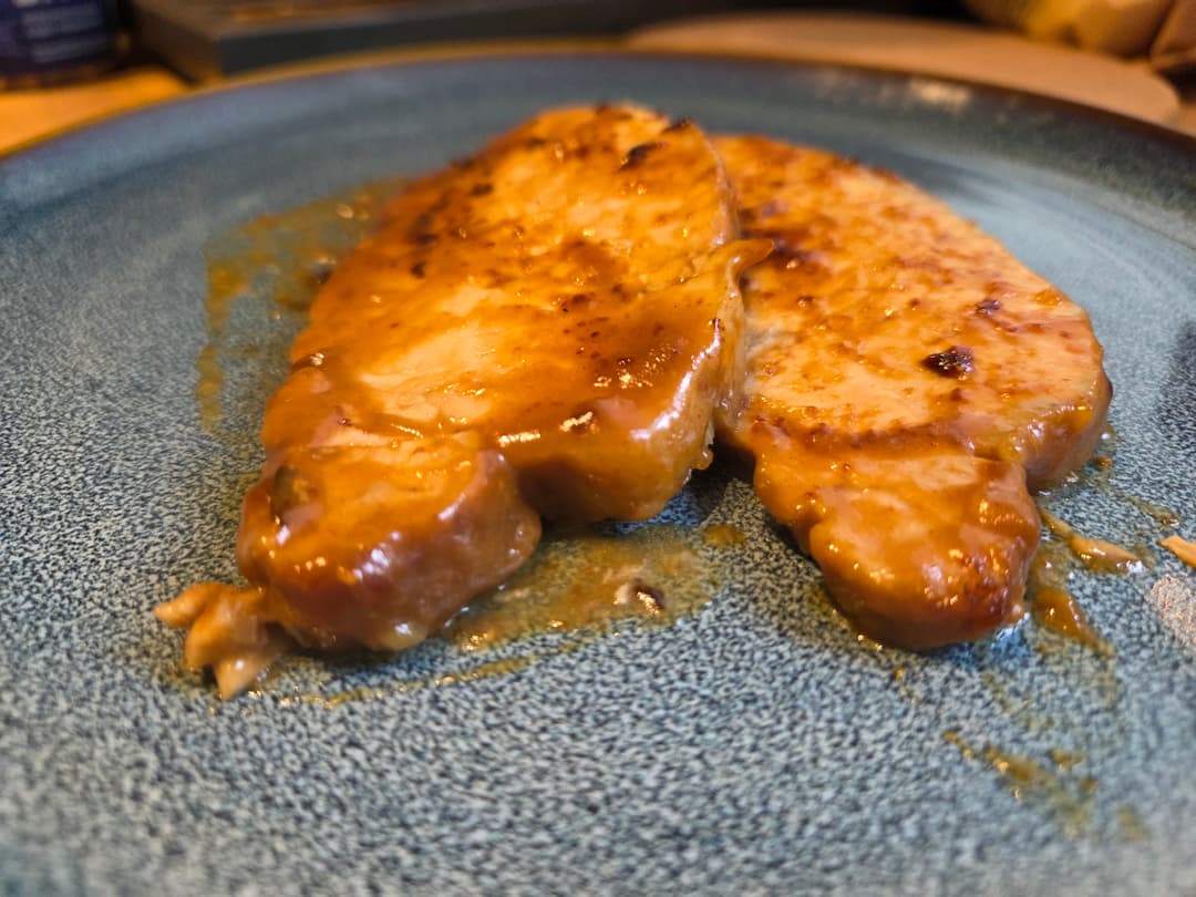 roasted pork loin in a balsamic cream and rosemary marinade